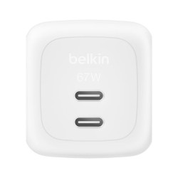 BELKIN 67W DUAL USB-C WALL CHARGER WHITE