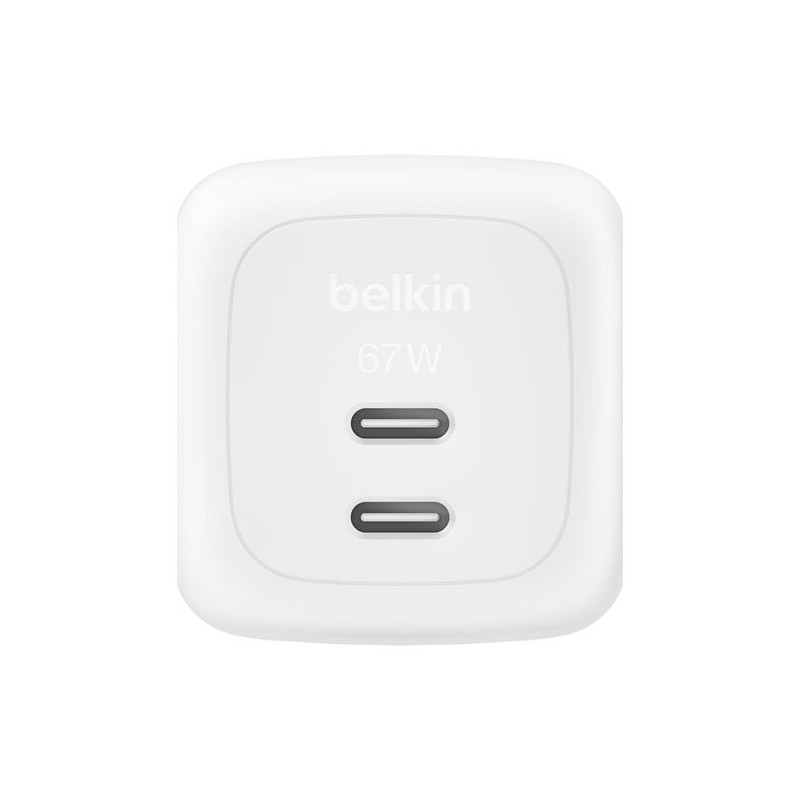 BELKIN 67W DUAL USB-C WALL CHARGER WHITE