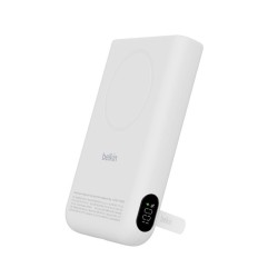 BELKIN ULTRACHARGE 10k Qi2 25w PD30w Magnetic Display Powerbank with Mag cessory and Kickstand White