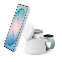 BELKIN ULTRACHARGE 25w Qi2 Modular Charging Dock White