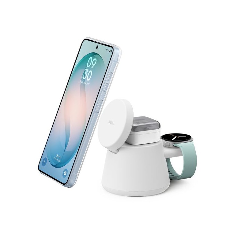 BELKIN ULTRACHARGE 25w Qi2 Modular Charging Dock White