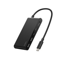 BELKIN Connect 5-in-1 USB-C Hub with Dual USB-C Ports - Black