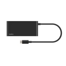 BELKIN Connect 5-in-1 USB-C Hub with Dual USB-C Ports - Black