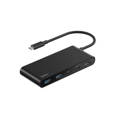 BELKIN Connect 7-in-1 USB-C Hub with Dual USB-C Ports - Black