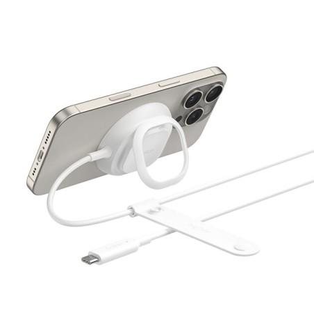BELKIN UltraCharge 25w Qi2 Pad with kickstand White Non PSU