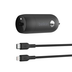 BELKIN 30W USB PD Car Charger With PPS W/PVC C-LTG 1m Black