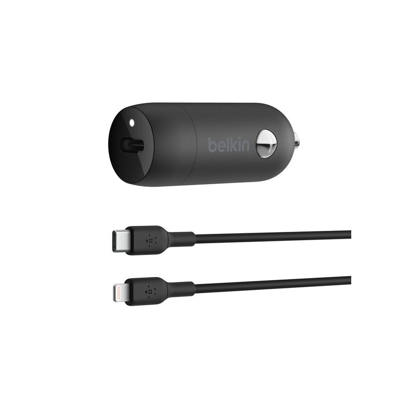 BELKIN 30W USB PD Car Charger With PPS W/PVC C-LTG 1m Black