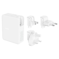 BELKIN PD 140W GAN Wall Charger White With UK+EU+US Plug