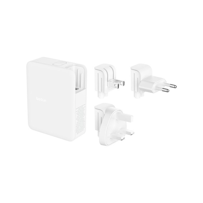 BELKIN PD 140W GAN Wall Charger White With UK+EU+US Plug