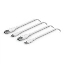 BELKIN USB-A to USB-C PVC White 1m Twin Pack