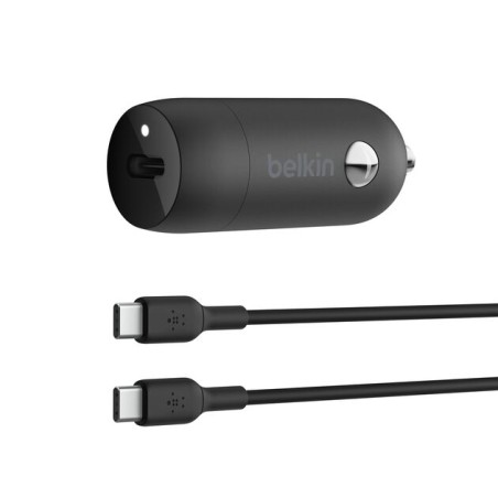 BELKIN 30W USB PD Car Charger With PPS W/PVC C-C 1M BLK