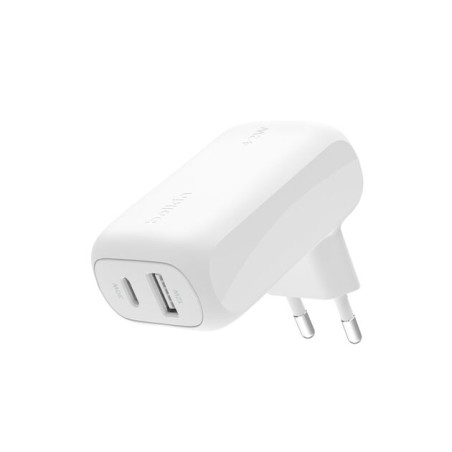 BELKIN Boost Charge 42w - 30w USB-C PD PPS + 12w USB-A Dual Wall Charger White