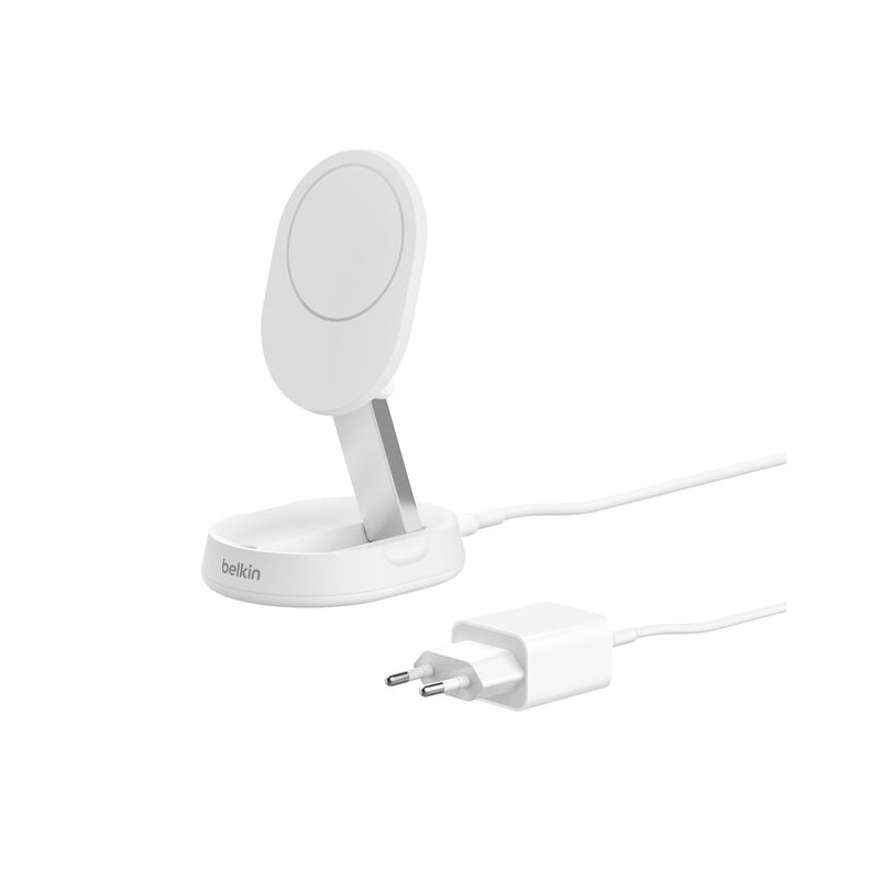 BELKIN Boost Charge Pro Convertible Qi2 15w Magnetic Charging Stand w/ PSU White