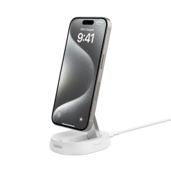 BELKIN Boost Charge Pro Convertible Qi2 15w Magnetic Charging Stand w/ PSU White