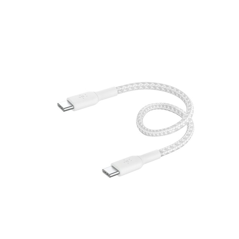BELKIN BOOST CHARGE USB-C to USB-C Cable Braided 0.15m White