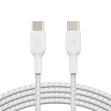 BELKIN BOOST CHARGE USB-C to USB-C Cable Braided 2m White