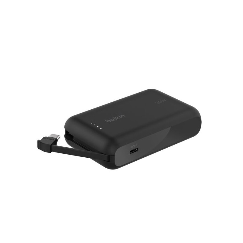 BELKIN 10k PD20w Integrated USB-C Cable Power Bank Black