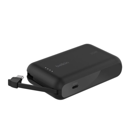 BELKIN 10k PD20w Integrated USB-C Cable Power Bank Black