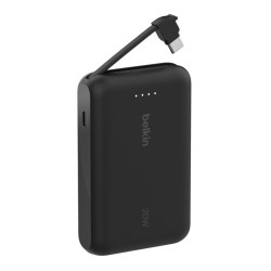 BELKIN 10k PD20w Integrated USB-C Cable Power Bank Black