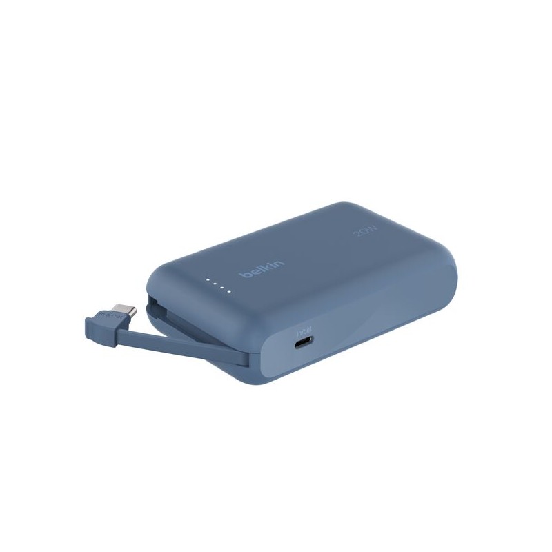 BELKIN 10k PD20w Integrated USB-C Cable Power Bank Blue