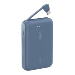 BELKIN 10k PD20w Integrated USB-C Cable Power Bank Blue