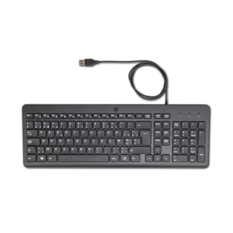 HP 150 Wired Keyboard clavier Universel USB AZERTY Belge No | JDB-Info