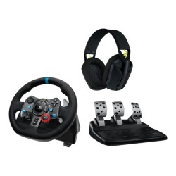 LOGITECH G29 EU + G435 Black Gaming Controller Aluminium Black USB Steering wheel + pedals + headset PC