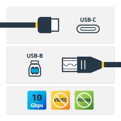 StarTech.com Câble USB-B vers USB-C de 1m, USB 10Gbps, Cord | JDB-Info