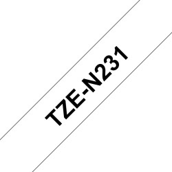 Brother TZE-N231 ruban d'étiquette Noir sur blanc TZ | JDB-Info