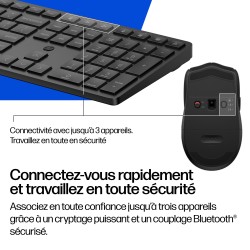 HP Ensemble clavier et souris hybride multi-appareils 490C | JDB-Info