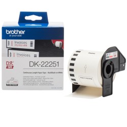 Brother DK-22251 ruban d'étiquette Noir et rouge sur blanc | JDB-Info