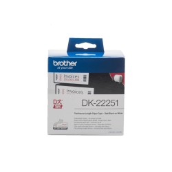 Brother DK-22251 ruban d'étiquette Noir et rouge sur blanc | JDB-Info