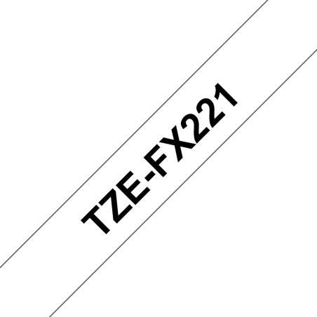 Brother TZE-FX221 ruban d'étiquette Noir sur blanc | JDB-Info
