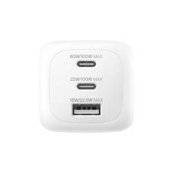 BELKIN BOOSTCHARGE 100w 2C1A Wall Charger with interchangable plug tips UK EU US
