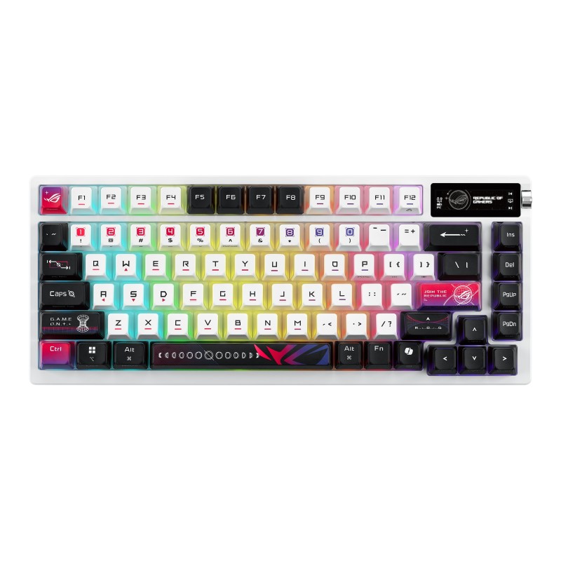 ASUS ROG Azoth X clavier Gaming USB + RF Wireless + Bluetoo | JDB-Info