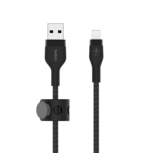 BELKIN Câble USB-A vers Lightning Silicon Tréssé 1m Noir
