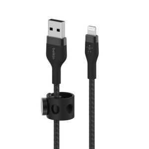 BELKIN Câble USB-A vers Lightning Silicon Tréssé 1m Noir