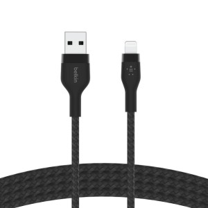 BELKIN Câble USB-A vers Lightning Silicon Tréssé 1m Noir