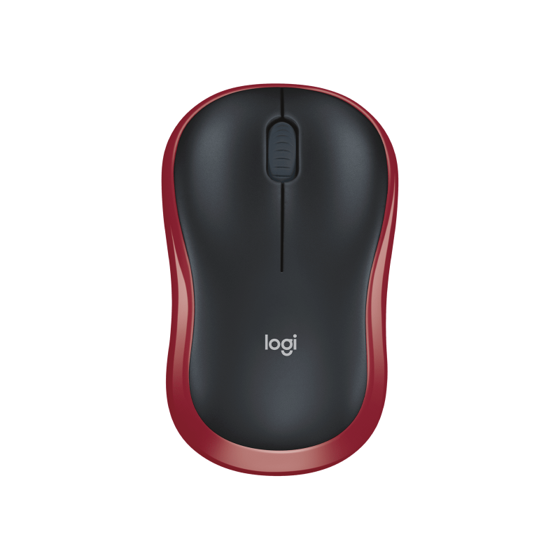 LOGITECH M185 Mouse optical wireless 2.4 GHz USB wireless receiver red