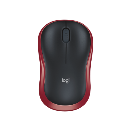 LOGITECH M185 Mouse optical wireless 2.4 GHz USB wireless receiver red
