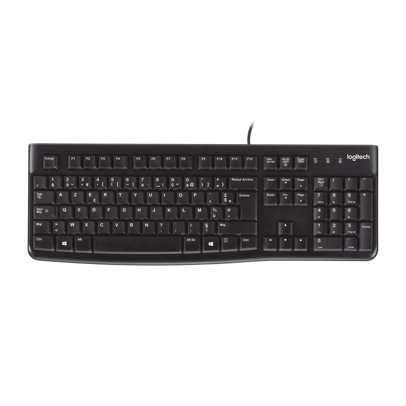 LOGITECH K120 Corded Keyboard black USB (FRA)