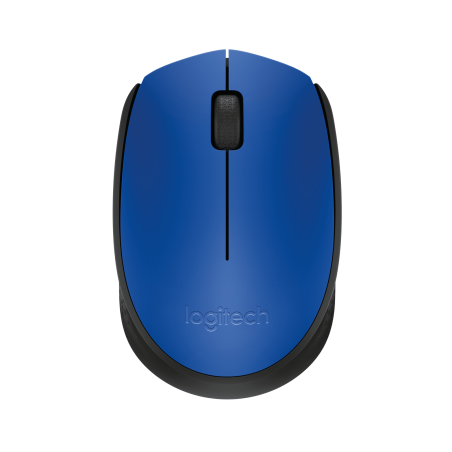 LOGITECH M171 Mouse right and left-handed wireless 2.4 GHz USB wireless receiver black blue