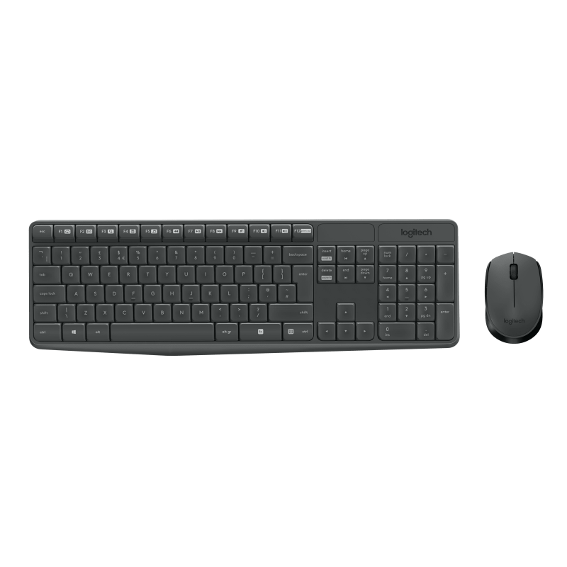 LOGITECH MK235 Wireless Keyboard + Mouse Combo Grey (DE)