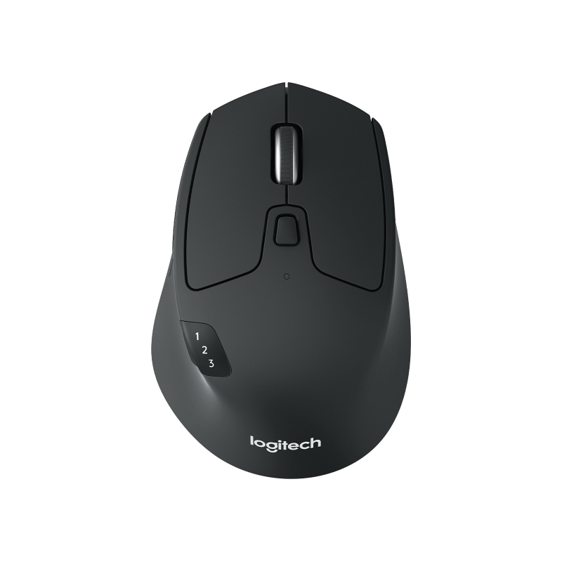 LOGITECH M720 Triathlon Mouse right-handed optical 7 buttons wireless Bluetooth 2.4 GHz USB wireless receiver
