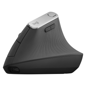 LOGITECH MX Vertical Vertical mouse ergonomic optical 6 buttons wireless wired Bluetooth 2.4 GHz USB wireless receiver graphite