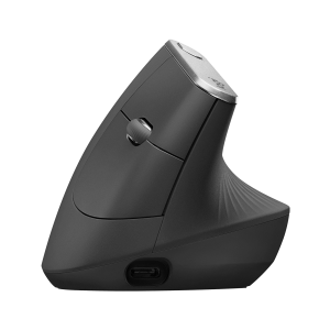 LOGITECH MX Vertical Vertical mouse ergonomic optical 6 buttons wireless wired Bluetooth 2.4 GHz USB wireless receiver graphite