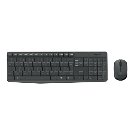 LOGITECH MK235 wireless Keyboard + Mouse Combo Grey (ESP)- Spanish Layout