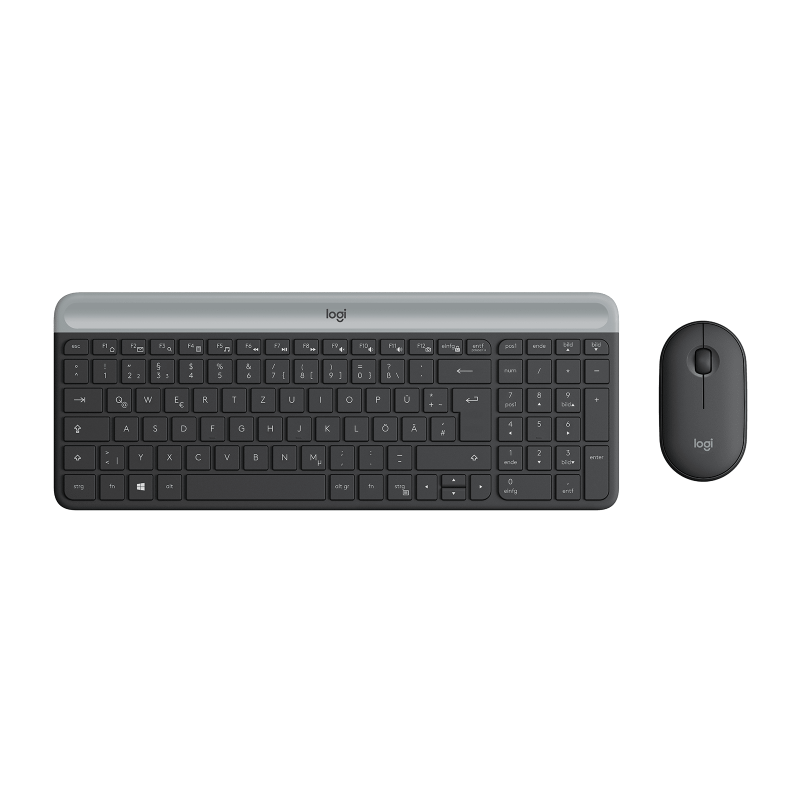 LOGITECH Slim Wireless Keyboard and Mouse Combo MK470 - GRAPHITE - DEU - CENTRAL