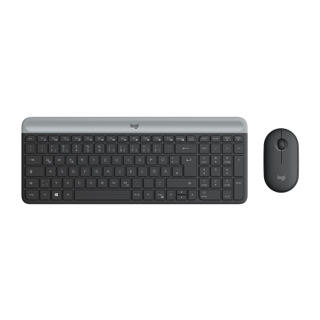LOGITECH Slim Wireless Keyboard and Mouse Combo MK470 - GRAPHITE - DEU - CENTRAL