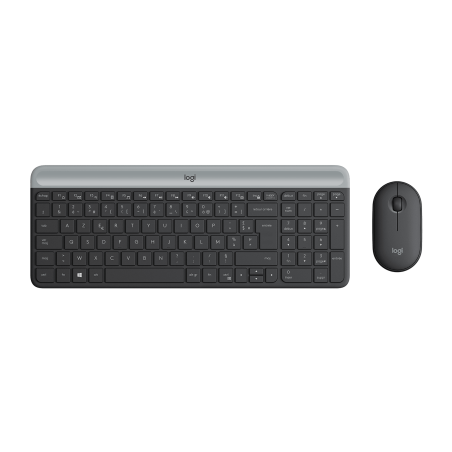 LOGITECH Slim Wireless Keyboard and Mouse Combo MK470 - GRAPHITE - FRA - CENTRAL